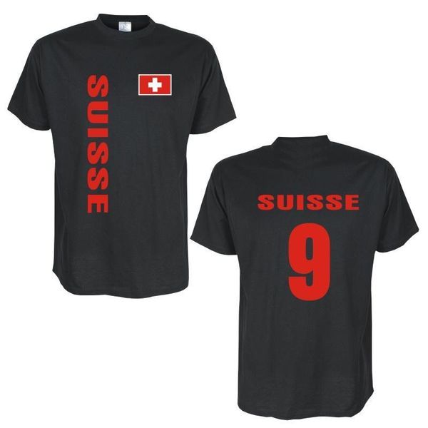 2019 t-shirt schweiz (suisse) countries flag shirt with back number tee shirt