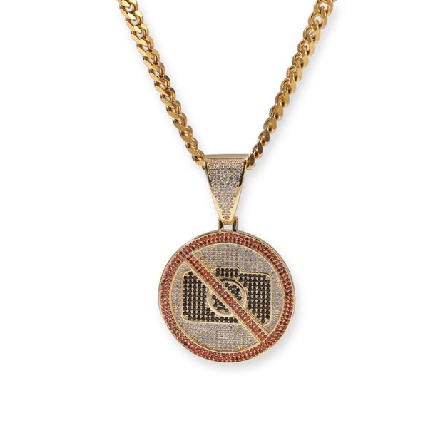 new hip hop out of the prohibition to take pictures fun pendant necklace jewelry factory direct sales, Silver
new hip hop out of the prohibition to take pictures fun pendant necklace jewelry factory direct sales, Silver