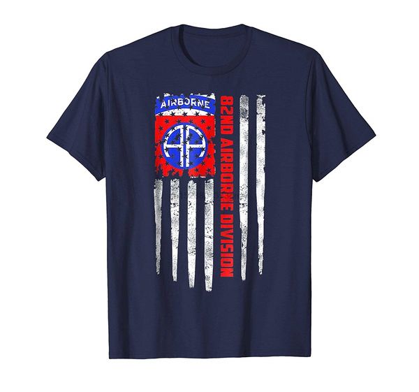 2020 fashion men shirt airborne division american flag tshirt