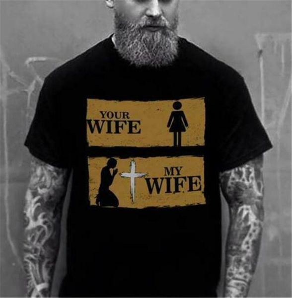 god your wife vs my wife men t-shirt black cotton s-3xl streetwear casual tee shirt
god your wife vs my wife men t-shirt black cotton s-3xl streetwear casual tee shirt