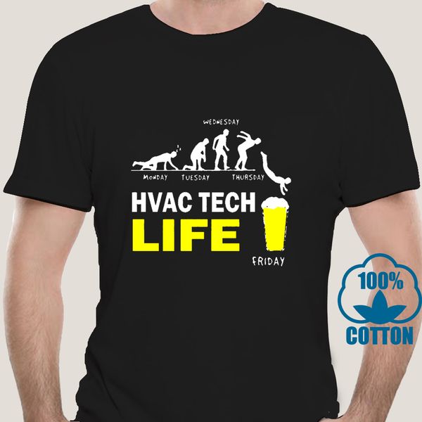 1731d men funny t shirt fashion tshirt hvac tech life beer cup version women t-shirt