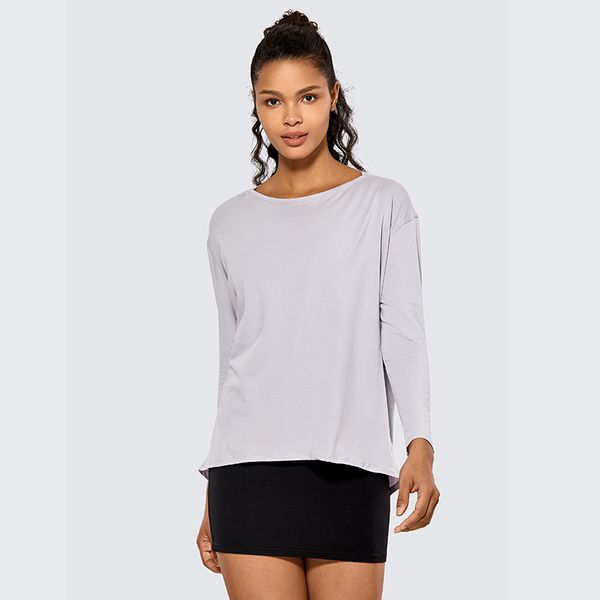 syrokan long sleeve workout shirts for women loose fit-pima cotton yoga shirts casual fall, White;black
syrokan long sleeve workout shirts for women loose fit-pima cotton yoga shirts casual fall, White;black