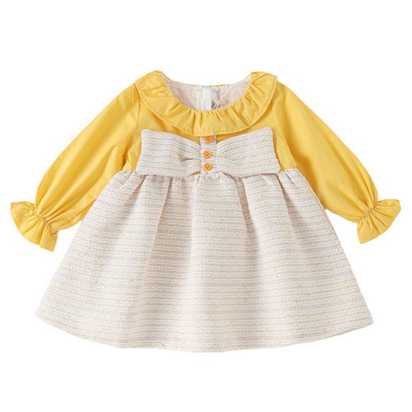 baby girl skirt 2020 autumn children bowknot long-sleeved stitching a-line dress round neck children's party out fashion clothes, Red;yellow
baby girl skirt 2020 autumn children bowknot long-sleeved stitching a-line dress round neck children's party out fashion clothes, Red;yellow