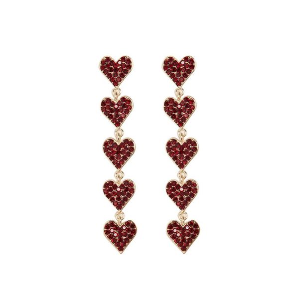 new design heart chain long dangle earrings for women red purple heart statement cute korea earring female boho jewelry l0312, Silver
new design heart chain long dangle earrings for women red purple heart statement cute korea earring female boho jewelry l0312, Silver