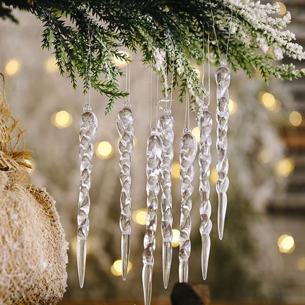 5pcs christmas transparent icicle pendant christmas tree hanging decor simulation ice for new year xmas party home ornaments
5pcs christmas transparent icicle pendant christmas tree hanging decor simulation ice for new year xmas party home ornaments