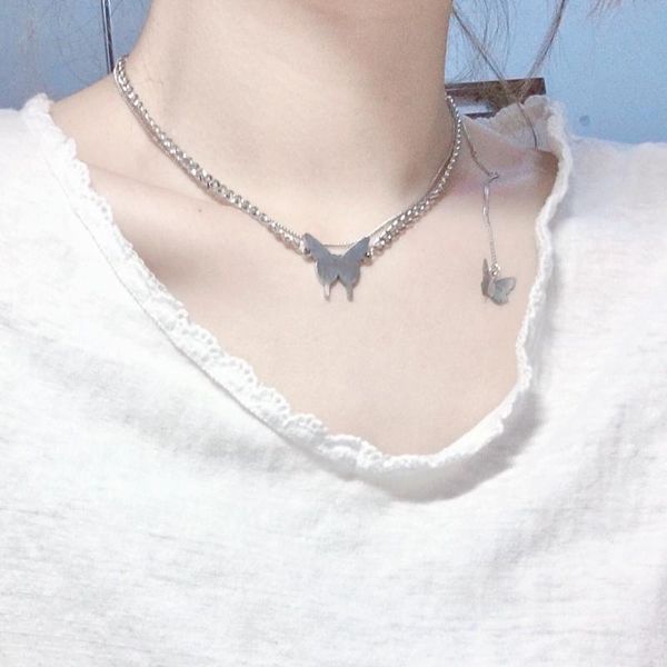 chokers korean version of titanium steel butterfly necklace female ins cold wind retro cute letter pendant chain, Golden;silver
chokers korean version of titanium steel butterfly necklace female ins cold wind retro cute letter pendant chain, Golden;silver
