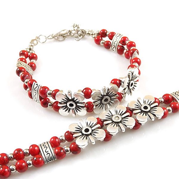 wholesale 12pcs fashion jewelry tibetan silver ladies lucky charm flower beads beaded bracelet bangle gifts, Golden;silver
wholesale 12pcs fashion jewelry tibetan silver ladies lucky charm flower beads beaded bracelet bangle gifts, Golden;silver