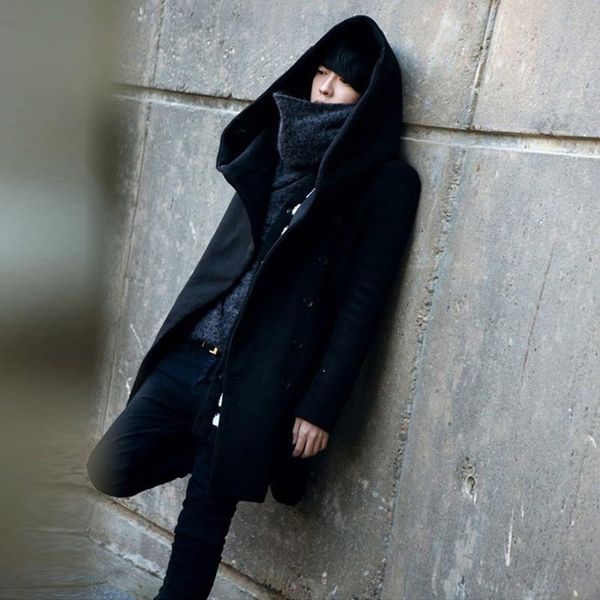 men's wool & blends cotton hooded outwear jacket men coats thicken warm winter windproof jackets casual mens down parka, Black
men's wool & blends cotton hooded outwear jacket men coats thicken warm winter windproof jackets casual mens down parka, Black
