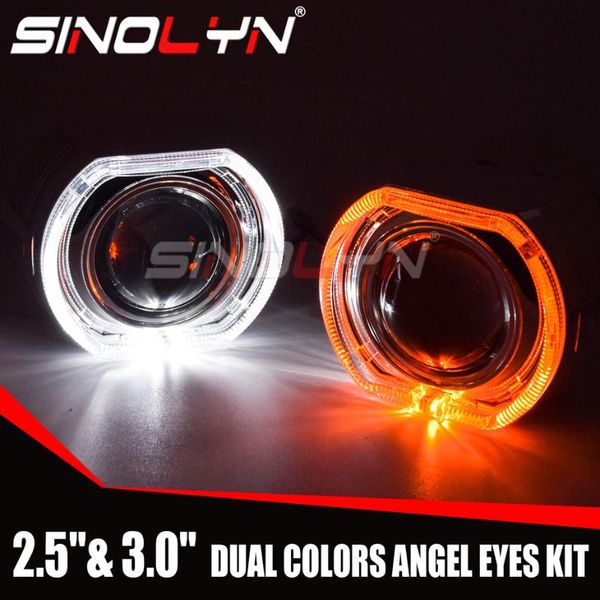sinolyn led angel eyes bi xenon projector headlight lens 2.5/3.0 square turn signal switchback running lights h4/h7 car retrofit
sinolyn led angel eyes bi xenon projector headlight lens 2.5/3.0 square turn signal switchback running lights h4/h7 car retrofit