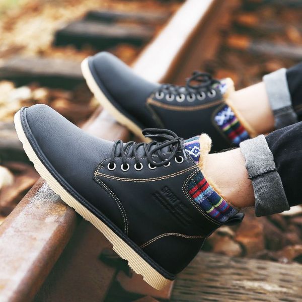plus thickening autumn winter outdoor leisure men boots warm tooling cotton shoes england boots men's shoes snow, Black
plus thickening autumn winter outdoor leisure men boots warm tooling cotton shoes england boots men's shoes snow, Black