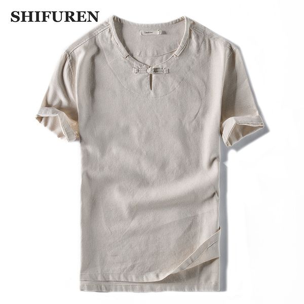 men's casual shirts shifuren retro chinese style linen cotton men short sleeve summer breathable soft causal male brand clothes, White;black
men's casual shirts shifuren retro chinese style linen cotton men short sleeve summer breathable soft causal male brand clothes, White;black
