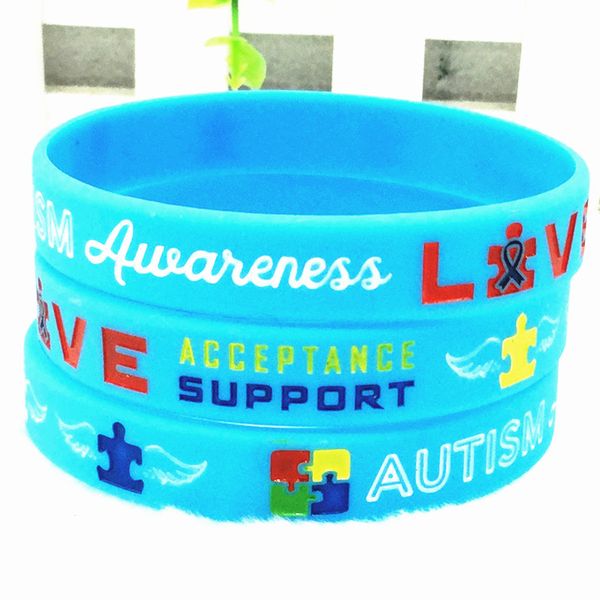 1pcs autism awareness bracelets silicone wristbands autism awareness live acceptance support for angel, Golden;silver
1pcs autism awareness bracelets silicone wristbands autism awareness live acceptance support for angel, Golden;silver