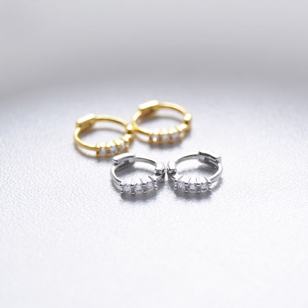 hoop & huggie 925 sterling silver earring fashion small zircon ear ring bone mini wild simple trend female jewelry, Golden;silver
hoop & huggie 925 sterling silver earring fashion small zircon ear ring bone mini wild simple trend female jewelry, Golden;silver