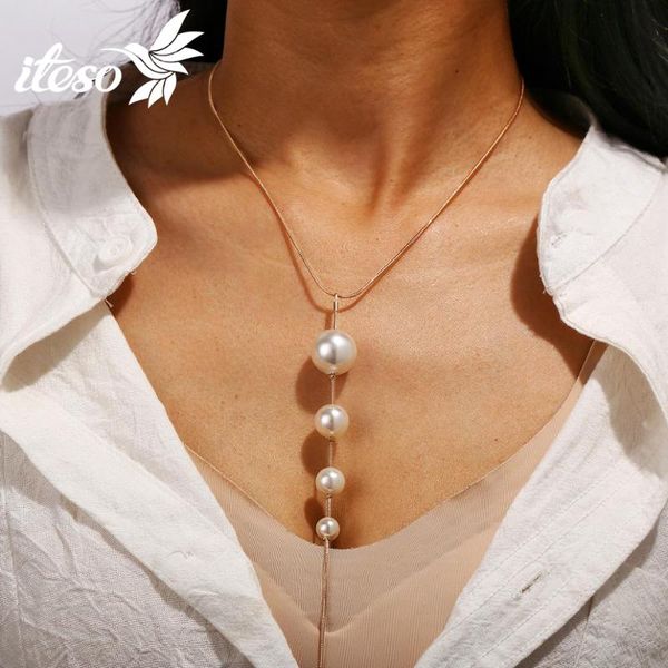 pendant necklaces iteso jewelry fashion pearl chain gold dress party accessories one piece 2021 long necklace for women, Silver
pendant necklaces iteso jewelry fashion pearl chain gold dress party accessories one piece 2021 long necklace for women, Silver