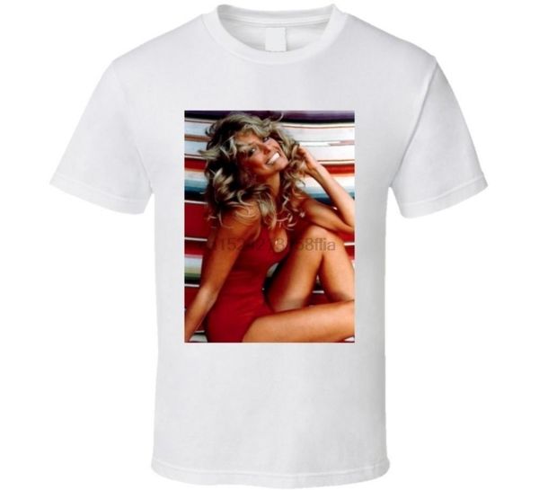 custom farrah fawcett 1970s pinup o-neck women short 100% cotton tee