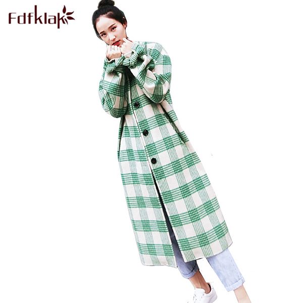 fdfklak thick warm wool coat women cashmere jacket long autumn winter coat female outerwear plaid fashion cashmere jackets manteau femme, Black
fdfklak thick warm wool coat women cashmere jacket long autumn winter coat female outerwear plaid fashion cashmere jackets manteau femme, Black