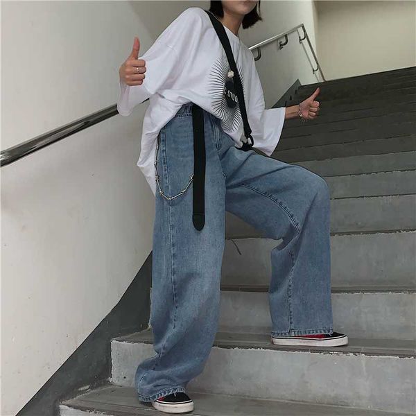 men's jeans korean style all match light blue pants loose waist for women wide leg trousers
men's jeans korean style all match light blue pants loose waist for women wide leg trousers