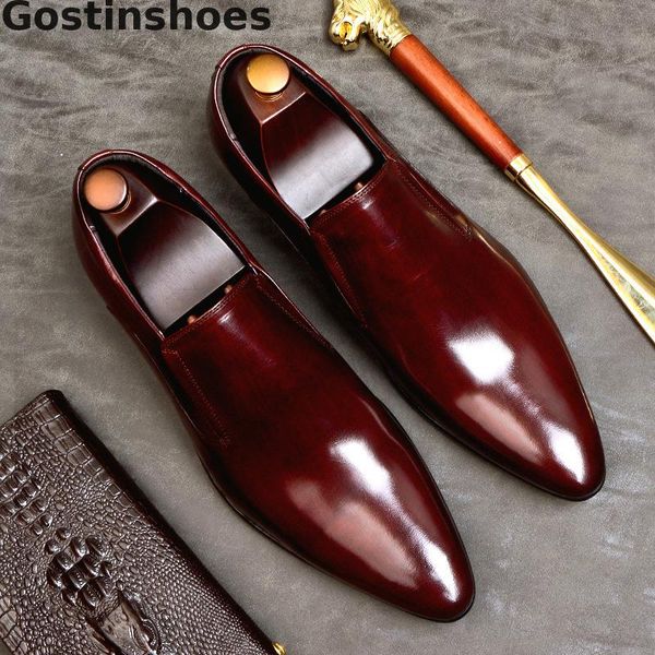 whole cut leather shoes cowhide genuine leather men shoes slip-on pointed black wine red dress men formal business oxfords
whole cut leather shoes cowhide genuine leather men shoes slip-on pointed black wine red dress men formal business oxfords