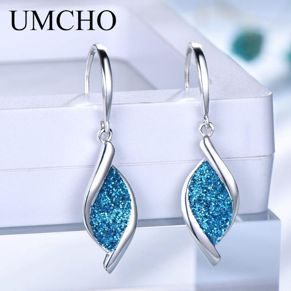 umcho 925 sterling silver earrings blue color glitter spiral leaf drop earrings for women party gift korea fashion jewelry
umcho 925 sterling silver earrings blue color glitter spiral leaf drop earrings for women party gift korea fashion jewelry