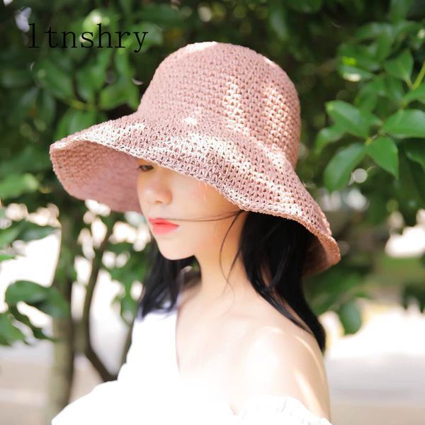 wide brim hats 2021 summer beach sun for women female simple panama foldable bucket cap straw hat fashionable outdoor leisure, Blue;gray
wide brim hats 2021 summer beach sun for women female simple panama foldable bucket cap straw hat fashionable outdoor leisure, Blue;gray