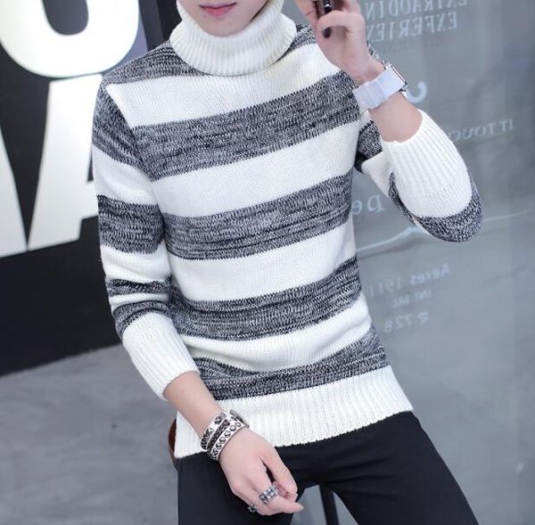 men's sweaters winter high neck thick warm sweater men turtleneck brand mens slim fit pullover knitwear male double collar, White;black
men's sweaters winter high neck thick warm sweater men turtleneck brand mens slim fit pullover knitwear male double collar, White;black