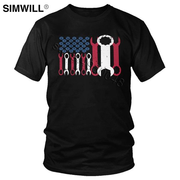 урожай сша белых красного синего американского флаг tee mechanic t shirt для мужчин вскользь хлопок рубашки короткого рукава смешного инжене
урожай сша белых красного синего американского флаг tee mechanic t shirt для мужчин вскользь хлопок рубашки короткого рукава смешного инжене