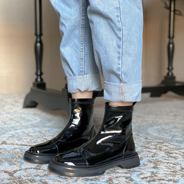 genuine leather elegant ladies boots fashion autumn winter platform women's shoes party night club shoes woman, Black
genuine leather elegant ladies boots fashion autumn winter platform women's shoes party night club shoes woman, Black