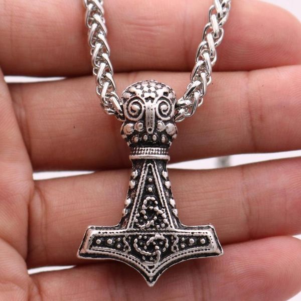 thor hammer mjolnir pendant odin raven amulet and talisman viking jewelry male necklace, Silver
thor hammer mjolnir pendant odin raven amulet and talisman viking jewelry male necklace, Silver