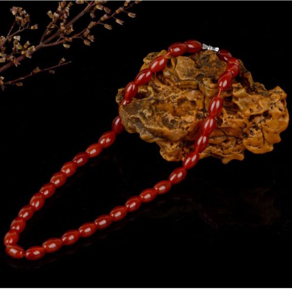 new popular natural red agate pearl necklace women fashion jewelry 8*12mm pearl necklace jewelry, Silver
new popular natural red agate pearl necklace women fashion jewelry 8*12mm pearl necklace jewelry, Silver