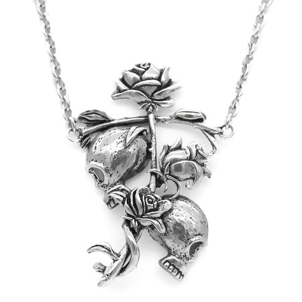 explosion retro skull pendant gothic jewelry necklace pendant rose flower skull chain fashion jewelry wholesale, Silver
explosion retro skull pendant gothic jewelry necklace pendant rose flower skull chain fashion jewelry wholesale, Silver