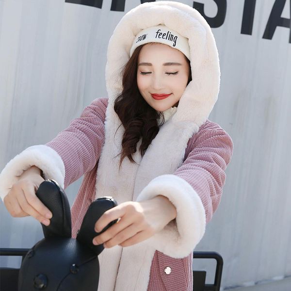 women's fur & faux -25 degree coat woman loose corduroy jacket women thick winter jackets ladies hooded outerwear warm parka female, Black
women's fur & faux -25 degree coat woman loose corduroy jacket women thick winter jackets ladies hooded outerwear warm parka female, Black