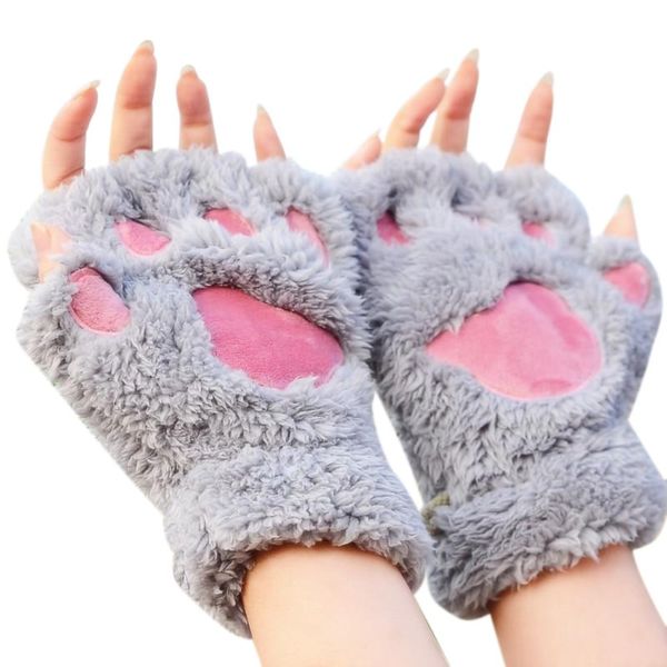 women' fingerless gloves plush fluffy bearr claw cat animal soft warm half finger covered mittens hot, Blue;gray
women' fingerless gloves plush fluffy bearr claw cat animal soft warm half finger covered mittens hot, Blue;gray