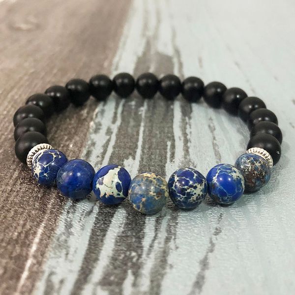 mens matte black onyx & j-asper bracelet beaded men's mala healing positive energy bracelet, Golden;silver
mens matte black onyx & j-asper bracelet beaded men's mala healing positive energy bracelet, Golden;silver