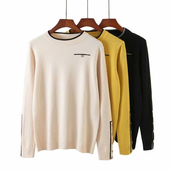 women's sweaters 2021 women knitted o-neck long sleeves sweater pullover casual fashion femme vetement ropa mujer, White;black
women's sweaters 2021 women knitted o-neck long sleeves sweater pullover casual fashion femme vetement ropa mujer, White;black