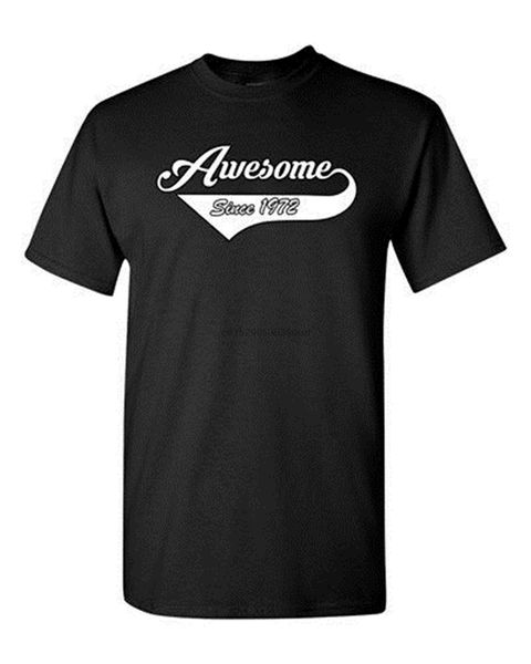 awesome since 1972 with tail age happy birthday gift funny dt t-shirt tee personality custom tee shirt