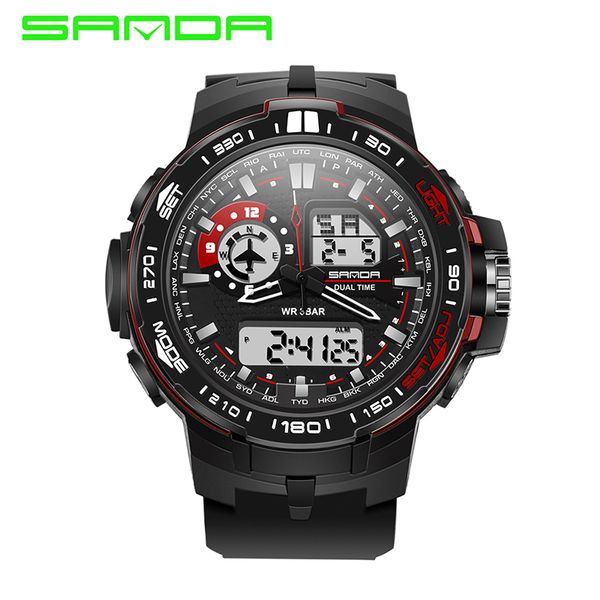 sanda sports cool men's quartz digital watches fashion 3m waterproof wristwatches calendar chronograph men clock, Slivery;brown
sanda sports cool men's quartz digital watches fashion 3m waterproof wristwatches calendar chronograph men clock, Slivery;brown