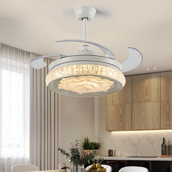crystal ceiling fan lamp post modern invisible fan lamp restaurant simple home bedroom ceiling
crystal ceiling fan lamp post modern invisible fan lamp restaurant simple home bedroom ceiling