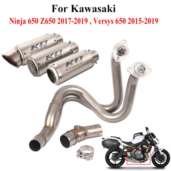 for ninja 650 z650 versys 650 2020-2020 motorcycle complet exhaust pipe baffle muffler connect front header link pipe
for ninja 650 z650 versys 650 2020-2020 motorcycle complet exhaust pipe baffle muffler connect front header link pipe