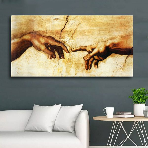 canvas painting creation of adam hand of god classical religion wall pictures for living room famous art print posters
canvas painting creation of adam hand of god classical religion wall pictures for living room famous art print posters