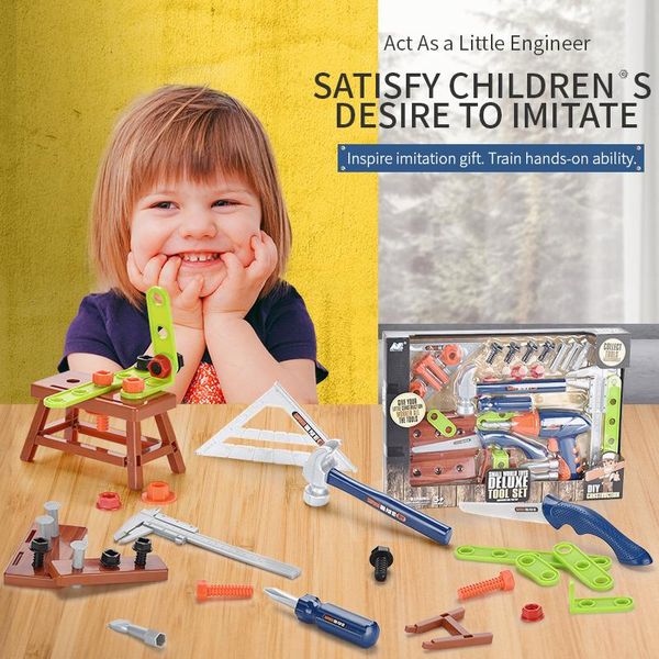 kids carpenter tool kit diy toys educational pretend play simulation repair tools drill plastic game engineering puzzle toy gifts for boy
kids carpenter tool kit diy toys educational pretend play simulation repair tools drill plastic game engineering puzzle toy gifts for boy
