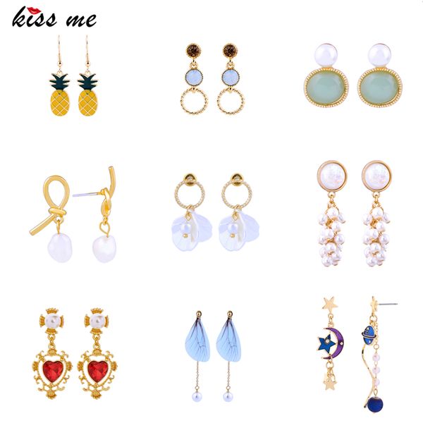 kissme variety of types acrylic pearl crystal enamel moon star resin drop earring for women gold color fashion jewelry wholesale, Silver
kissme variety of types acrylic pearl crystal enamel moon star resin drop earring for women gold color fashion jewelry wholesale, Silver