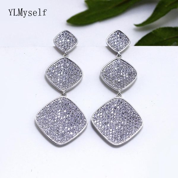 luxury micro pave cubic zirconia jewelry long earring shiny crystal party jewellery white female big drop earrings, Silver
luxury micro pave cubic zirconia jewelry long earring shiny crystal party jewellery white female big drop earrings, Silver