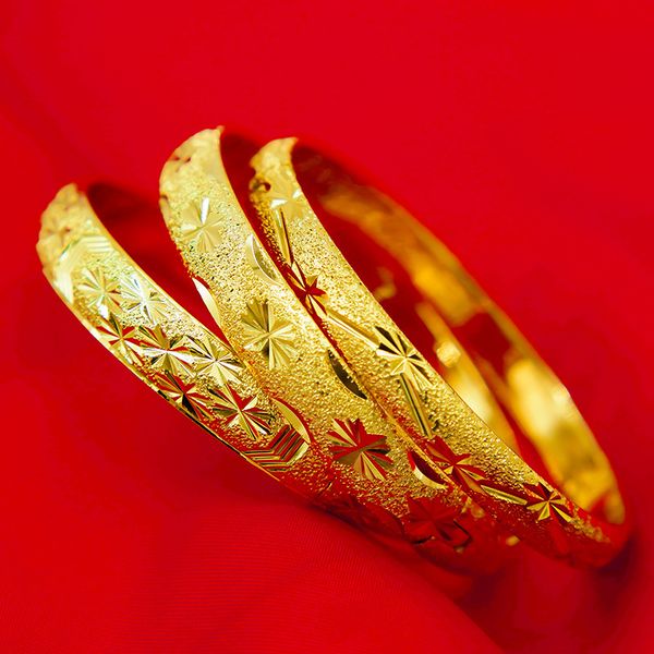womens bangle star carved wedding yellow gold filled classic women bracelet trendy accessories diameter 6cm, Black
womens bangle star carved wedding yellow gold filled classic women bracelet trendy accessories diameter 6cm, Black