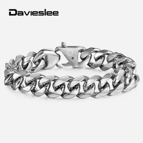 davieslee 316l stainless steel curb bracelet for men boy heavy chain link bracelet jewelry for male silver color 13mm dhb507, Black
davieslee 316l stainless steel curb bracelet for men boy heavy chain link bracelet jewelry for male silver color 13mm dhb507, Black