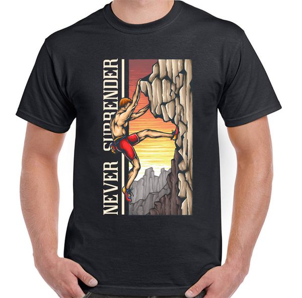 never surrender mens funny rock climbing t-shirt climber climb casual tee shirt
never surrender mens funny rock climbing t-shirt climber climb casual tee shirt