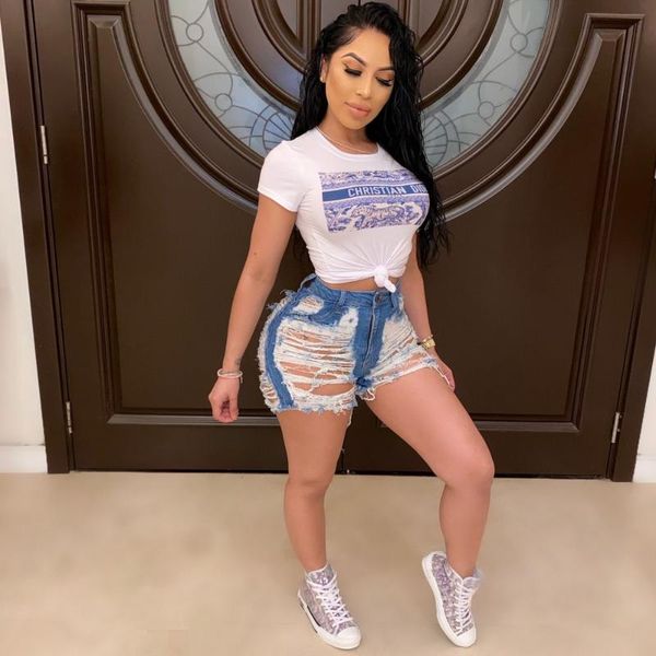 women's jeans distressed short women denim ripped pant casual holes pants, Blue
women's jeans distressed short women denim ripped pant casual holes pants, Blue