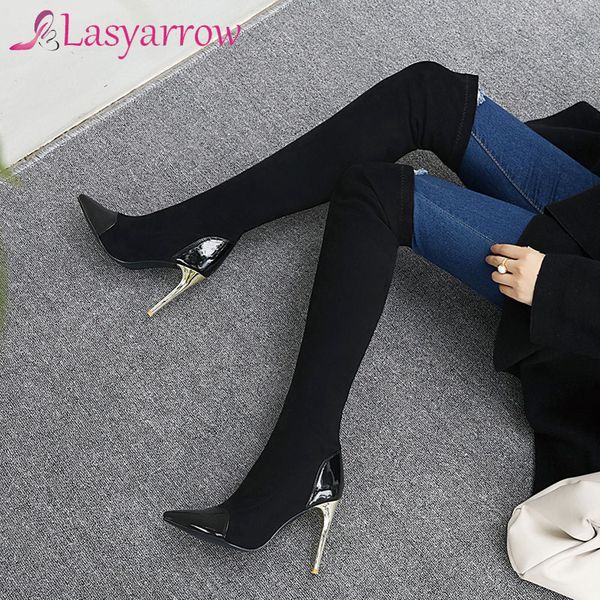 boots lasyarrow extreme high heel woman thin over the knee pointed toe long female slim stretch shoes black
boots lasyarrow extreme high heel woman thin over the knee pointed toe long female slim stretch shoes black