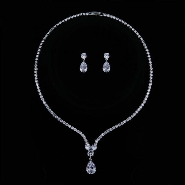 gorgeous new full 5a cubic zirconia bride wedding necklace earring set women prom party jewelry sets cn10131, Silver
gorgeous new full 5a cubic zirconia bride wedding necklace earring set women prom party jewelry sets cn10131, Silver