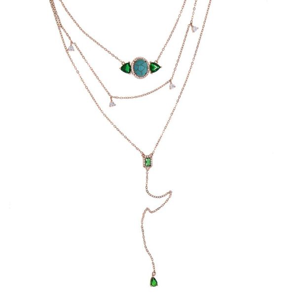 chains fashion 925 silver jewelry style 3 layers green crystal with 4 clear cz long thin chain necklace gift for women girl bohimia
chains fashion 925 silver jewelry style 3 layers green crystal with 4 clear cz long thin chain necklace gift for women girl bohimia
