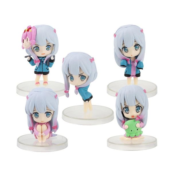 5pcs/set eromanga sensei izumi sagiri mini cute figures toys collectible model toys car deco dolls